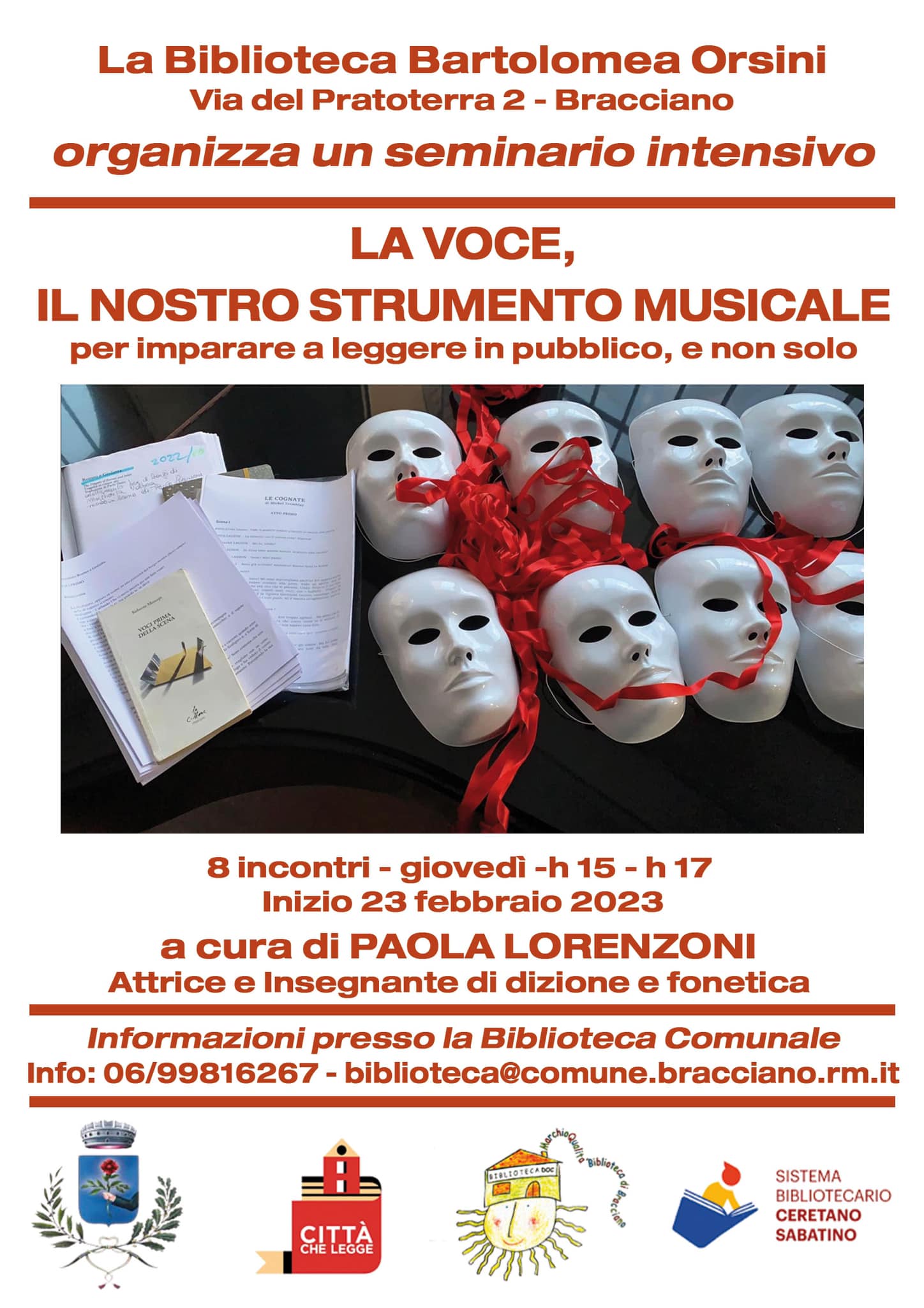 La Biblioteca Bartolomea Orsini presenta: la voce, il nostro strumento musicale
