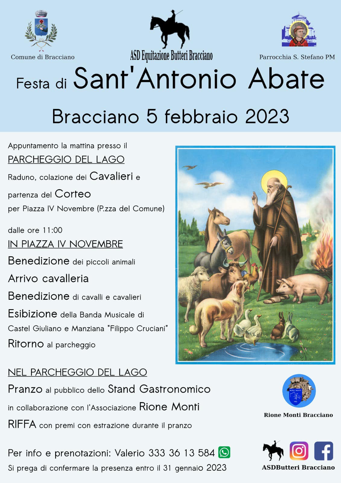 Festa di Sant'Antonio Abate, Bracciano 5 febbraio 2023