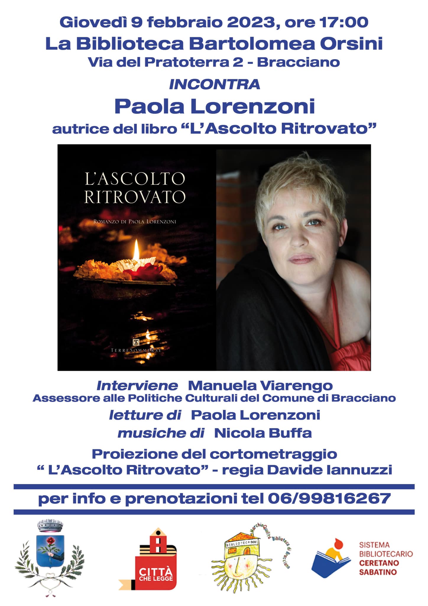 La Biblioteca Bartolomea Orsini incontra Paola Lorenzoni