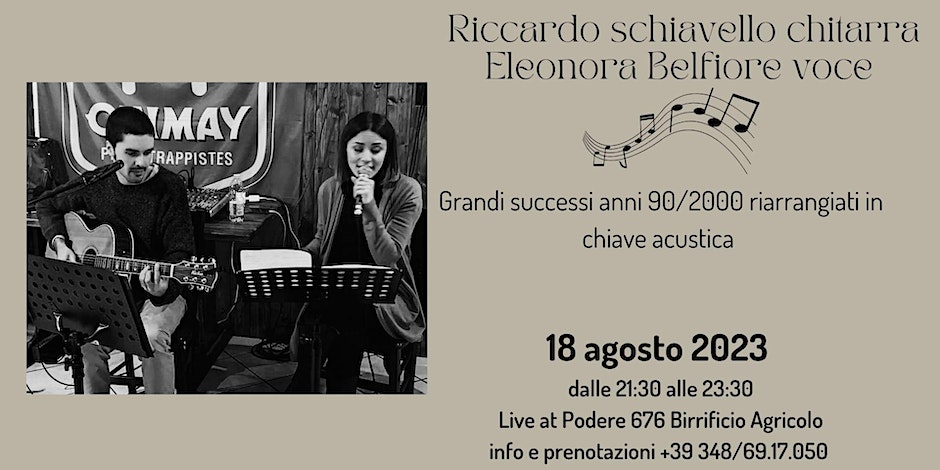 Tunes on Tap - Riccardo Schiavello & Eleonora Belfiore al Podere 676
