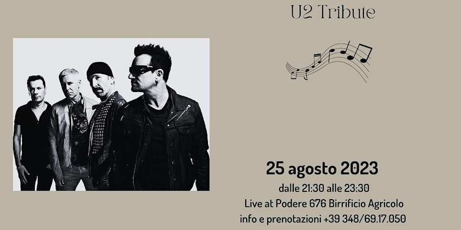 Tunes on Tap - U2 Tribute al Birrificio Podere 676
