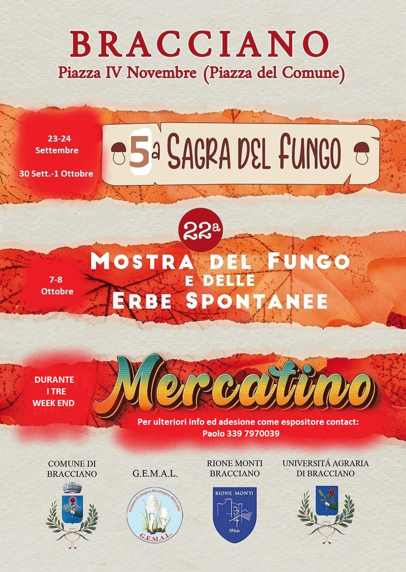 SAGRA E MOSTRA del FUNGO Bracciano 2023