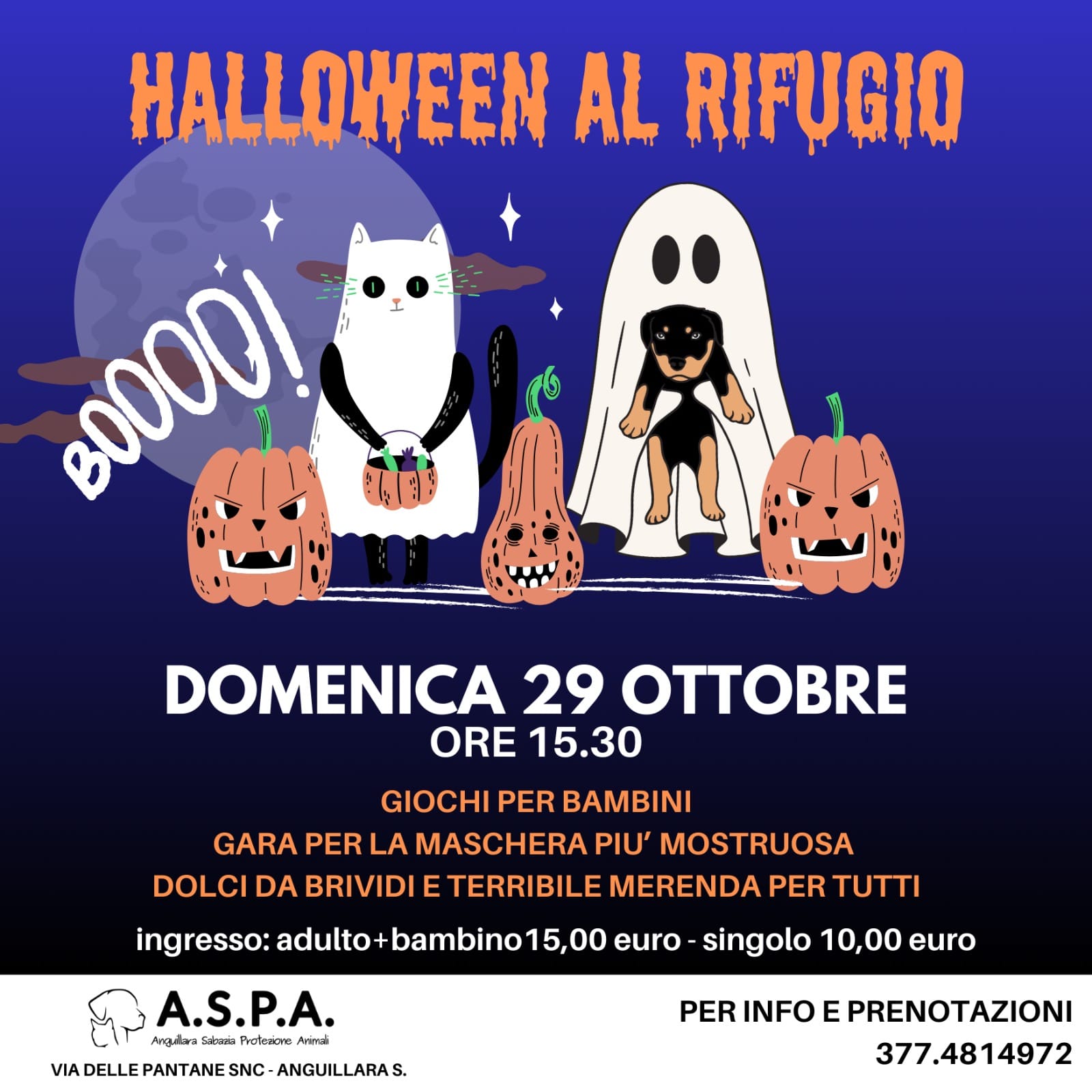 Halloween al rifugio ASPA