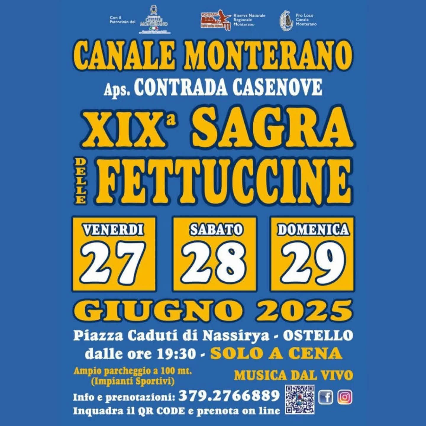 Canale Monterano programma sagra delle fettuccine 2025