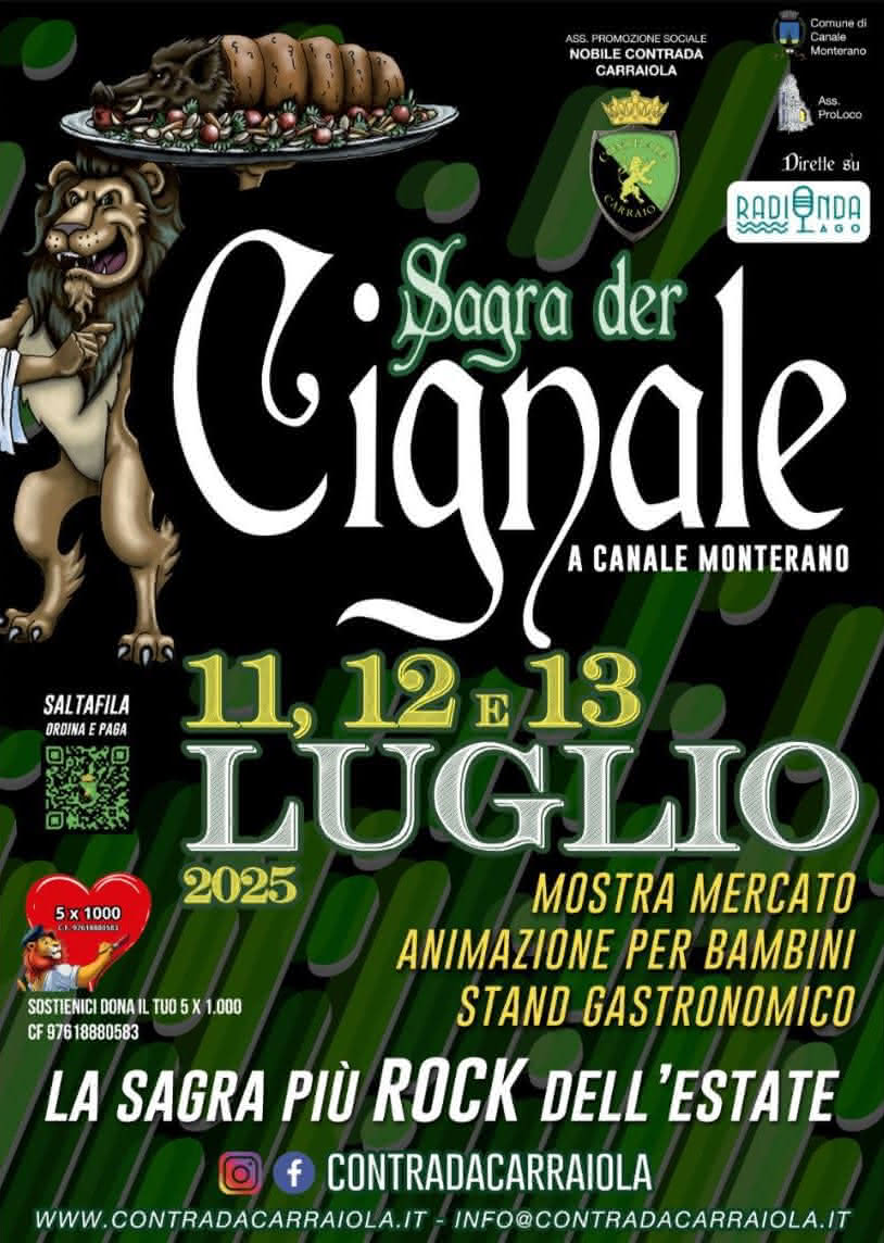 Locandina della sagra der cignale 2025