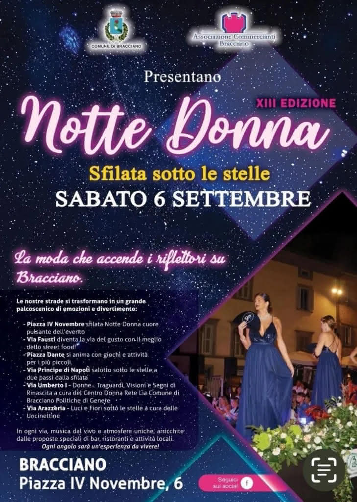 Locandina di Notte Donna 2025 a Bracciano