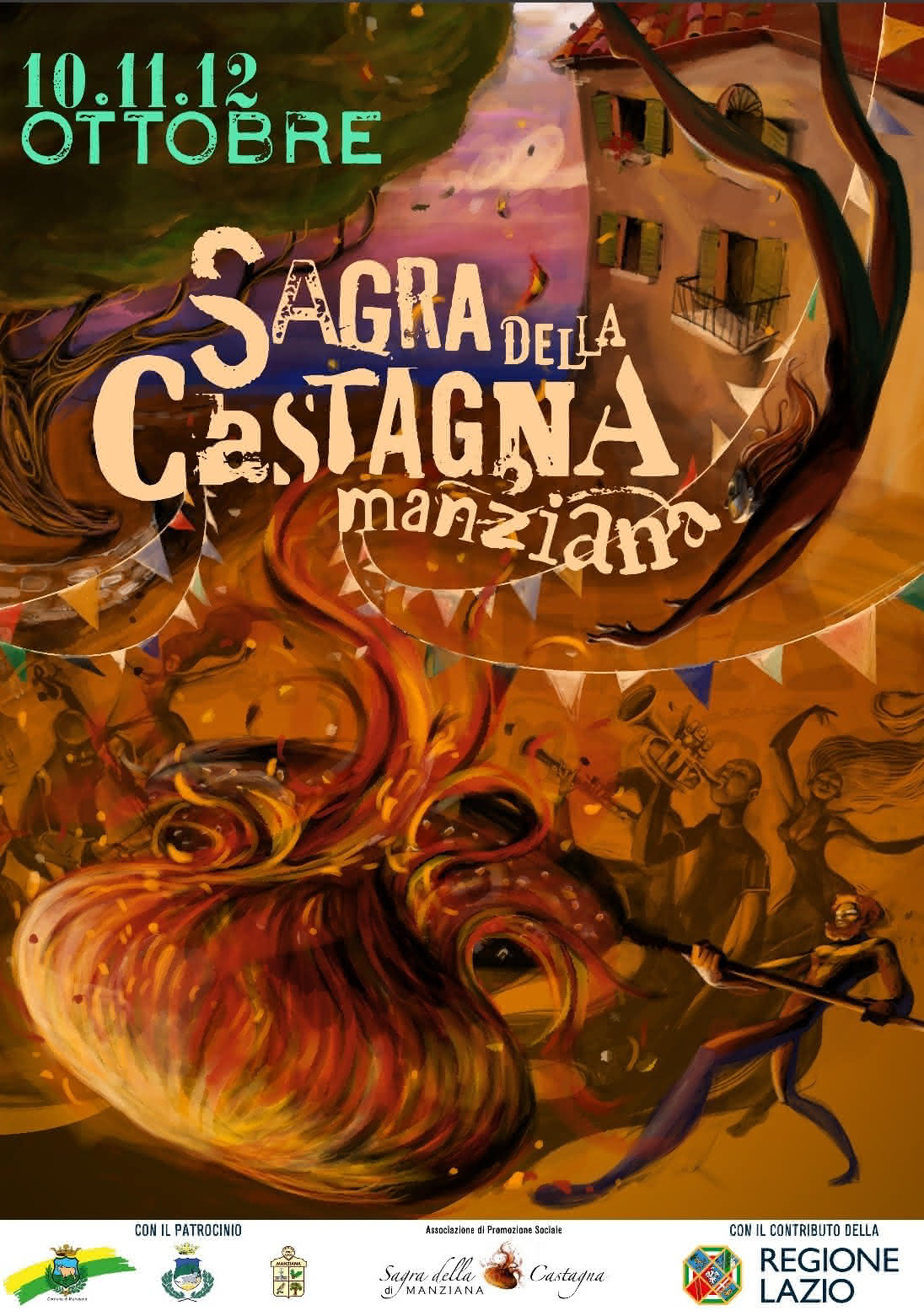 Locandina della sagra della castagna di Manziana